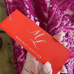 Monique Lhuillier sequin embellished dress